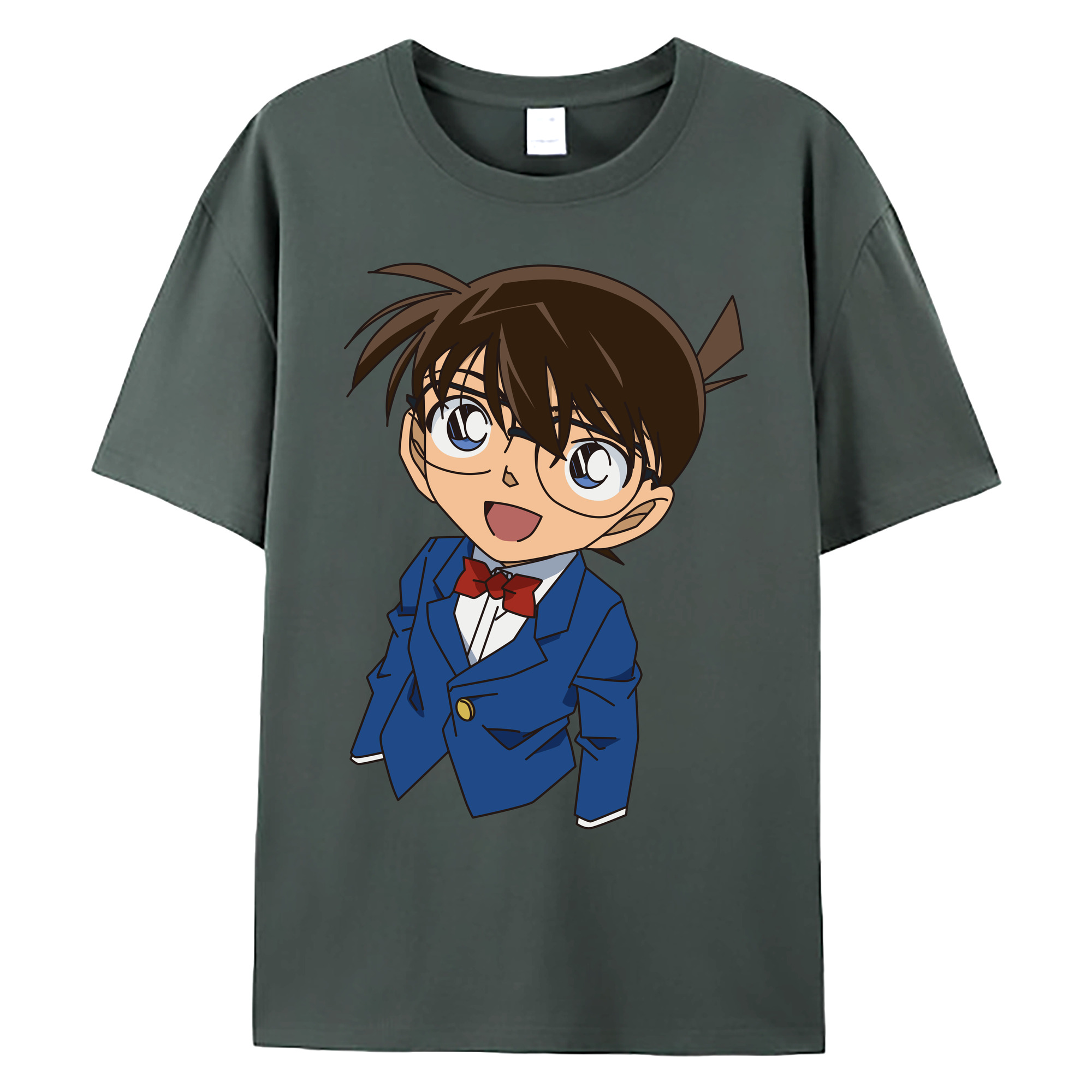 （画像用） 名探偵コナン 江戸川 コナン Detective Conan Conan Edogawa 綿100％ メンズ半袖Tシャツ｜肌触りやわらか＆通気性
